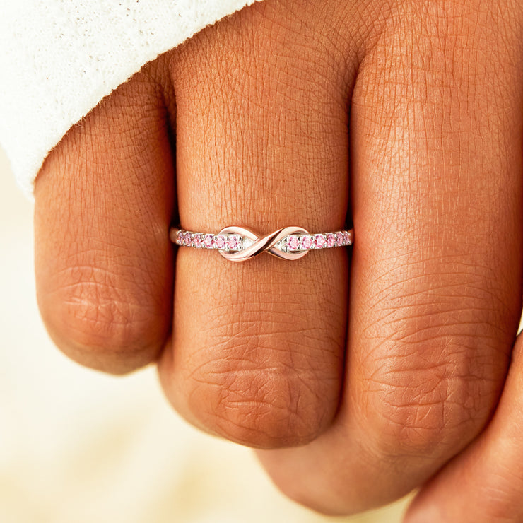Heart/Infinity Ring Diamond Accents 10K Rose Gold | Kay Outlet